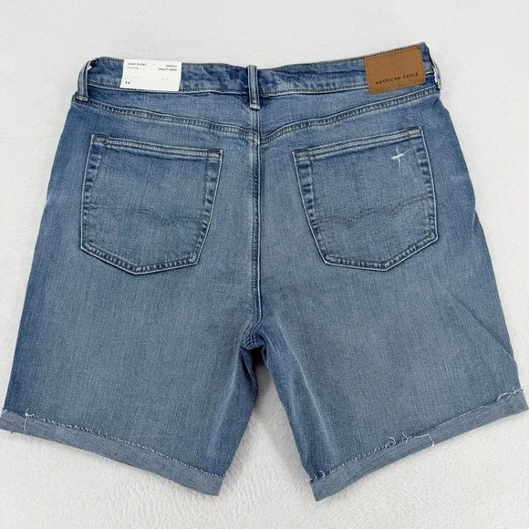 American Eagle AirFlex+ Tencel Distressed Jean Shorts 34 NWT - Picture 12 of 12